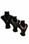 Domestic Production Linen Fabric Black Color Three Size Jewelry Mannequin