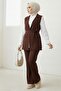 Niyar Vest Pants Double Set 1530 - Bitter Brown - 3