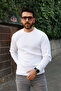 Men's Knitwear Sweater (White) - 3