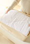 3 Pieces Large Size Beige Herringbone Bed Base Pillow Quilt Sweater Hurcu 62x46x22 - 5