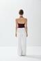 Women's Burgundy Color Halter Neck Crop Blouse - 6