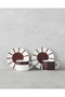Isolde New Bone China 4 Piece Coffee Cup Set for 2 People 100 ml Brown - 2