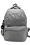 Silver Gray Color Water Resistant Fabric Backpack Travel School Bag / 2200 - 3