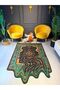 Sdt Green Themed Woven Base Vintage Decorative Carpet with Ethnic Motifs and Wavy Patterns Sdt37 - 2