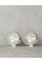 Valentina New Bone China 4-Piece Coffee Cup Set for 2 People 80 ml Light Green