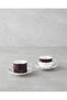 Isolde New Bone China 4 Piece Coffee Cup Set for 2 People 100 ml Brown