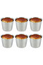 Stainless Steel 6-Piece Cream Caramel and Soufflé Bowl Dessert Set 6.5X5 cm - 3