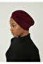 Cross Fukuro Glitter Lined Claret Red Ready-made Hijab Hijab Evening Dress Bonnet - 5