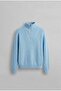 Men's Half Zipper Knitted Sweater Baby Blue