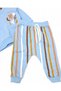 Baby Boy Seasonal Printed Sweatshirt, Striped Bottom 6-9-12-18-24 Months 2-Piece Bottom Top Set - 6