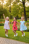 3 Pieces Summer Printed Lycra Single Jersey Fabric Girl's 3-Piece Dress