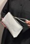 Women's White Croco Portfolio Handbag Croco - 6