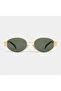 Dabling Green Glass Gold Mineral Stylish Unisex Sunglasses - 4