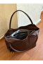Large Size Casual Women's Shoulder Bag with Ring and Tassel Detail - 4