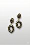 Emerald Qloc Gold Women's Earrings - 2