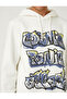 Graffiti Printed Sweatshirt Raised Hooded - 5