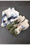 Half Zipper Mock Neck Landscape Patterned Sweatshirt - 4