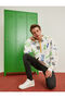Hoodie Oversized Sweatshirt Fleece-Lined Graffiti Printed - 2