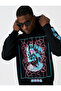 Far East Printed Oversized Sweatshirt Fleece-Lined Hoodie - 2