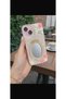 iPhone 12 Pro Max Pearl Detailed Mirrored Phone Case Pink Rose & Bow Design Stylish - 2