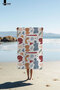 STATUES - SCULPTURES COLORFUL PRINTED BEACH TOWEL - 2