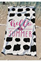 Hello Summer P - منشفة الشاطئ المطبوعة