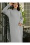 Comfortable Fit Half Fisherman Corded Fabric Knitwear Dress (Belt Not Included) - 5