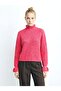 Women's Soft Textured Half Turtleneck Knit Sweater – Fuchsia - 5