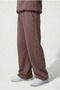 Boy's Brown Half Zipper Wide-Leg Comfortable Fit Brown Bottom and Top Tracksuit Set - 5