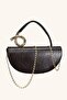 Aura Metal Detailed Hand and Shoulder Bag - Bitter Brown - 4