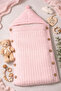 Knitwear Baby Blanket & Swaddle Welsoft Fiber + Hat Gift - 2