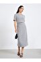 Women Sheath Tweed Midi Dress