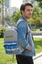 Gray Backpack with Plaid Pocket Detail - 6