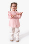 Water Stone Collar Detailed Baby Girl Top and Bottom Set 9092 - 3