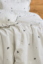 Double Duvet Cover Set 100% Cotton Decorative Overlocked Ruffled (bow) - 2