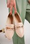 Women's Ballerina Buckle Detailed Stylish Anatomical Ballerina Shoes Comfortable Sole Daily Business Office Ballerina