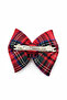 Plaid Padded Shiny Bead Detailed Ribbon Buckle - 3