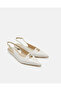 Women White Embellished Slingback Mule - 2