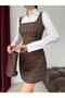 Women Plaid Paneled Shirt Dress - 2