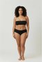 Black Women's Plus Size High Waist Panties - Cotton Breathable Fabric - Underwear