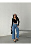 Blue High Waist Ankle Length Denim Jeans - 4