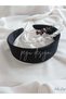 Set of 3 Wide Velvet Black and Pearl Crown, Bride, Invitation, Celebration, Everyday,