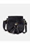 Girls Black Embellished Crossbody Bag