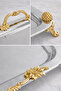 Sultan Gold Tray Stainless Steel Gold & Silver Promise Engagement Wedding Tea Coffee Serving Tray 22X22 cm - 3
