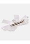 Girls White Ribbon Hair Clip with Pearl Charm - 3