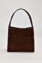 Camel Rectangular Shape Wide Shoulder Bag - 4