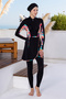 Jael Stretch Fabric long sleeve hijab swimsuit 2111