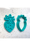 Flaming Heart Cookie Mold and Stamp Set |   Baroque Design Sacred Heart |   Valentine's Day and Engagement - 6
