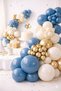 Birthday Balloon Set 65 Pieces |   Baby Boy Ocean Blue & Gold Balloon |   Baby Shower Hospital Room