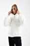 Women's Tops Stone Printed Hooded Kangaroo Pocket Zippered Three Thread Sh Fleece-Lined O Oversized Sweatshirt - 8